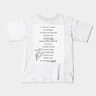 Songs in Spanish: Sicericide of the Spanish musician Leiva. Music in Spanish. Kids T-Shirt